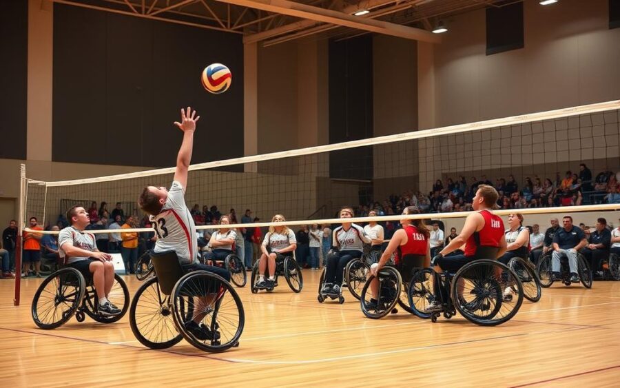 techniki gry w siatkówce na wózkach